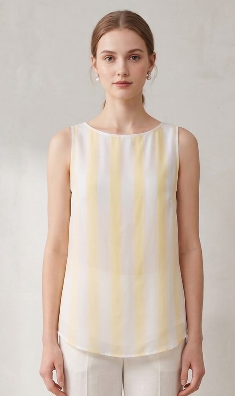 Banana Republic Heritage Collection 100% Silk Shell Rounded Hem Top M